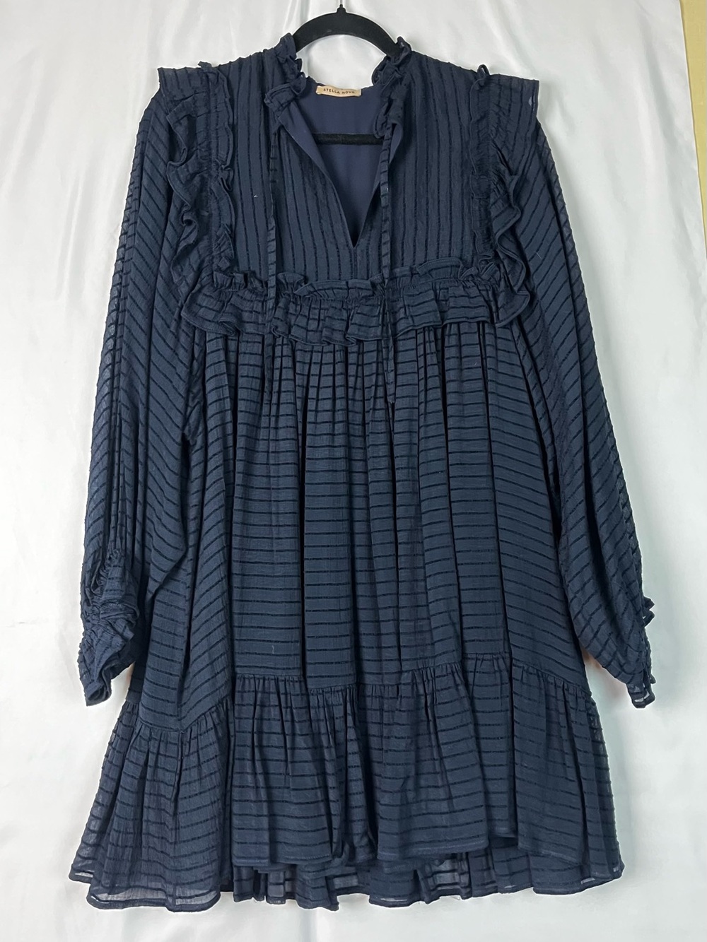 Stella Nova Women’s size EU 36 navy blue Boho Romantic Dark Coquette dress